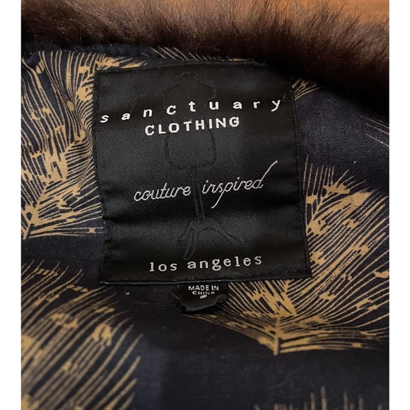 Anthropologie Sanctuary Clothing Los Angeles Womens Faux Fur Brown Vest Sz Small - Picture 6 of 9